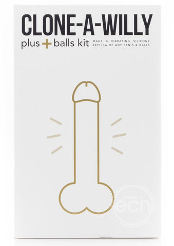 Clone-A-Willy Plus Balls Silicone Dildo Molding Kit with Bullet Vibrator and Remote Control - Vanilla