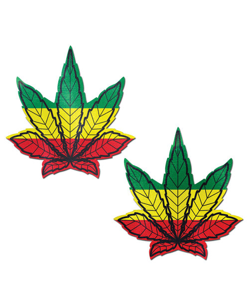 Rasta Weed Nipple Pasties