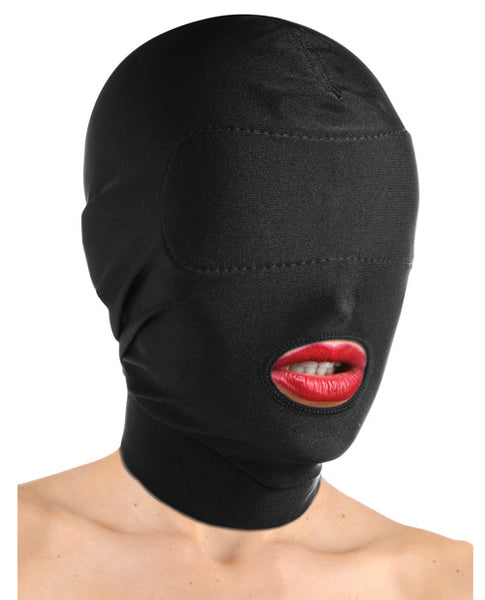 Open Mouth Hood With Padded Blindfold