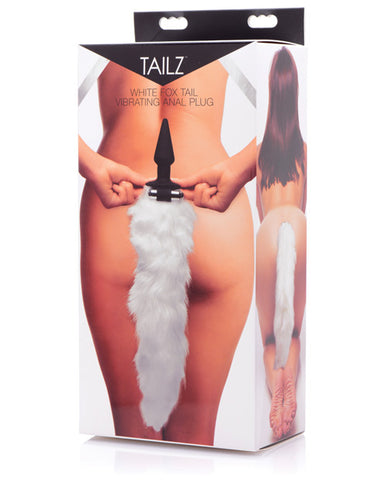 White Tailz Foxxxy Fanny Vibrating Plug